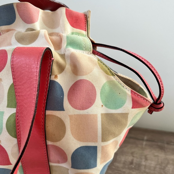 Vintage Geometric Shape Drawstring Kate Spade Tote - Picture 4 of 10